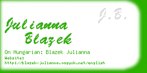 julianna blazek business card